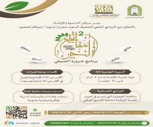 وزارة الشؤون الإسلامية تقيم برنامج "مفاتيح الخير" العلمي بنجران
