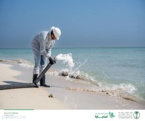 نجاح اختبار احتواء أكثر من 70 ألف برميل في المياه الإقليمية السعودية
