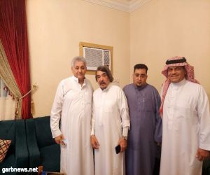 زيارة عميد الصحافة الفنية علي فقندش للصحفي فهد العوذلي