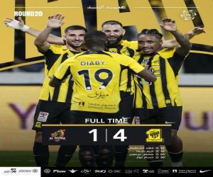 الاتحاد برباعية يتجاوز الوحدة و يتربع على عرش الصدارة