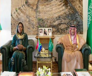 نائب وزير الخارجية  الخريجي يستعرض العلاقات الثنائية مع نائبة وزير العلاقات الدولية بجنوب افريقيا
