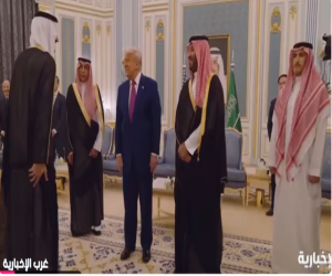 #ولي_العهد الأمير محمد بن سلمان يستقبل الرئيس الأميركي دونالد #ترمب في قصر اليمامة