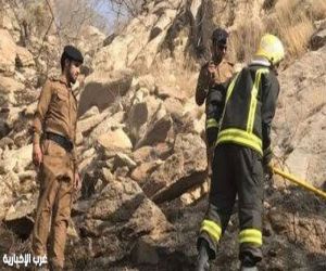 #الدفاع_المدني بعسير يخمد حريقاً في جبل أثرب بمحافظة بارق، ولا إصابات.