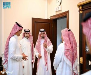 نائب أمير جازان يبدأ مهامه بجولة تفقدية في ديوان الإمارة
