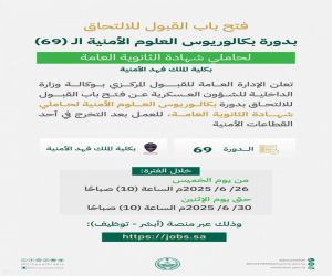 فتح باب القبول للالتحاق بدورة بكالوريوس العلوم الأمنية بكلية الملك فهد الأمنية