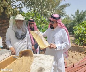مدير مكتب الزراعة بالقطيف يقف على مراحل فرز "عسل المانجروف" في موسمه الخامس