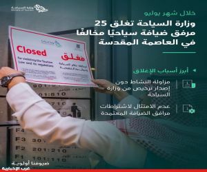 وزارة السياحة تغلق 25 مرفق ضيافة مخالفًا في العاصمة المقدسة