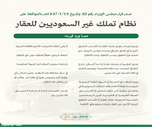 تفاصيل نظام تملك غير السعوديين للعقار