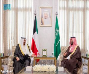 سمو ولي العهد يستقبل سمو رئيس مجلس الوزراء بدولة الكويت ويستعرضان العلاقات التاريخية وأوجه التعاون الثنائي
