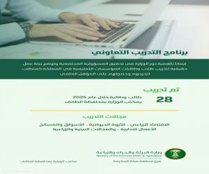‏بيئة الطائف تختتم تدريب 28 طالبًا وطالبة ضمن برنامج التدريب التعاوني لعام 2025