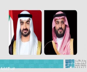 سمو ولي العهد ورئيس دولة الإمارات يبحثان في اتصال هاتفي العلاقات الأخوية بين البلدين الشقيقين