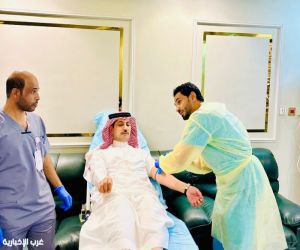 محافظ الحرث يشارك بحملة ولي العهد للتبرع بالدم تحت شعار "اقتداء وعطاء"