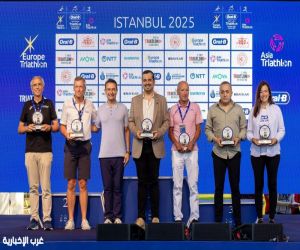بن جلوي يتوج ابطال اسيا وأوروبا للترايثلون في اسطنبول