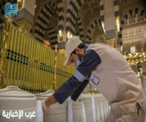 (183) طنًا من مياه زمزم لسقيا المصلين بالمسجد النبوي اليوم الجمعة