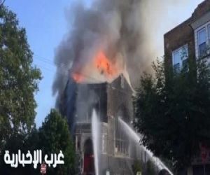 حريق يلتهم كنيسة القديس يوحنا المعمدان في إنجلترا