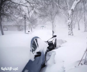 عواصف ثلجية تتسبب بانقطاع الكهرباء في ولاية أمريكية وإغلاق مطار دولي