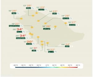 الأرصاد: توقعات بهطول أمطار رعدية وجريان السيول في عدة مناطق بالمملكة"