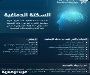 فهد الطبية : الوقاية من السكتة الدماغية تبدأ بالتحكم بعوامل الخطر