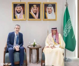 الخريجي يلتقي المبعوث الخاص للشرق الأوسط في وزارة الخارجية البلجيكية