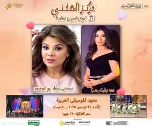 صفاء أبو السعود ونيفين رجب ضيفتا مركز الحفنى بمعهد الموسيقى