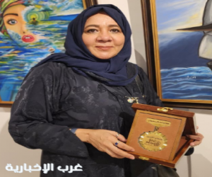 الفنانة التشكيلية اعتدال بسيوني تشكر صحيفة  غرب ونادي الإعلام السعودي