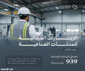 الصناعة والثروة المعدنية تنفذ 900 زيارة ميدانية للمنشآت الصناعية في نوفمبر 2025