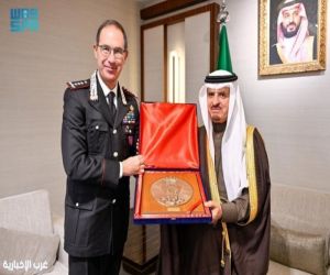 نائب وزير الحرس الوطني يستقبل نائب القائد العام لقوات الدرك الإيطالية