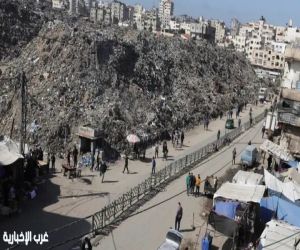 الأمم المتحدة تزيل “جبل النفايات” من قلب غزة