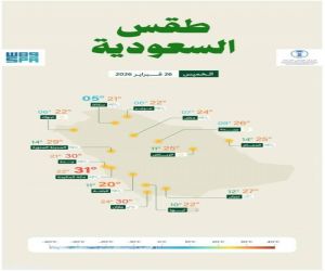الأرصاد: رياح مثيرة للأتربة على عدة مناطق وأمطار خفيفة محتملة جنوب غرب المملكة