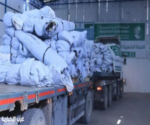 قافلة مركز الملك سلمان تصل غزة بالمساعدات الإنسانية