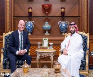 ولي العهد يلتقي رئيس "فيفا" في جدة لبحث تطوير التعاون الرياضي