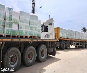 وصول قافلة مساعدات غذائية جديدة من مركز الملك سلمان إلى غزة