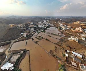 أمطار غزيرة على منطقة عسير