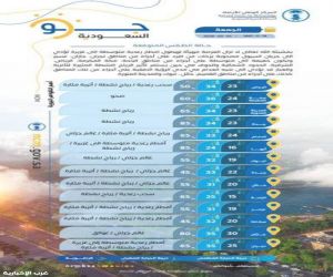 أمطار رعدية غزيرة ورياح مثيرة للأتربة على عدة مناطق بالمملكة
