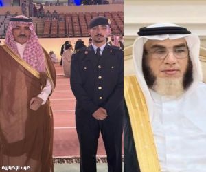 الشيخ محمد بن جابر الأحمري يُهنئ محافظ القنفذة بتخرج نجله فيصل ملازمًا من كلية الملك فهد الأمنية