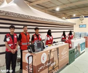 الهلال الأحمر بتبوك يباشر حالة لمتطوعة في منفذ حالة عمار بسرعة استجابة عالية