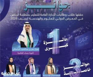 طلاب تعليم الرياض يحصدون 4 جوائز دولية كبرى في (آيسف 2026)