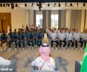 سمو وزير الرياضة يلتقي بعثة المنتخب السعودي الأول المغادرة للمشاركة في كأس العالم 2026