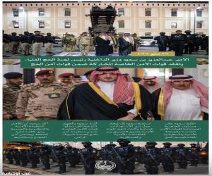 > الأمير عبدالعزيز بن سعود وزير الداخلية رئيس لجنة الحج العليا يتفقد قوات الأمن الخاصة