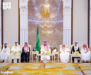 ولي العهد يستقبل أصحاب السمو وكبار المسؤولين في حفل رسمي بجدة