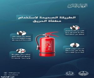 الدفاع المدني يؤكد ضرورة توفر طفايات الحريق في المنازل
