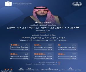 وزارة الداخلية تنظّم مؤتمر «حوار الأمن والتاريخ 2026».. تاريخنا ومستقبلنا «أمن ونماء»
