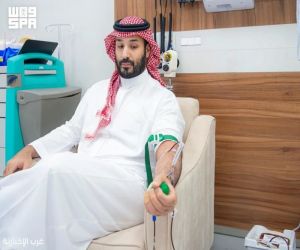 سمو ولي العهد يتبرع بالدم ويطلق الحملة الوطنية السنوية للتبرع بالدم