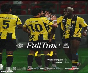 الاتحاد يعود برباعية في شباك الاتفاق هاشم عقيل