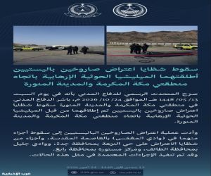 الدفاع المدني السعودي: سقوط شظايا اعتراض باليستيين أطلقهما الحوثي باتجاه مكة والمدينة