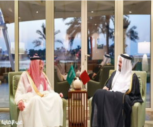 الخريجي يناقش مع وزير الدولة القطري الموضوعات المشتركة