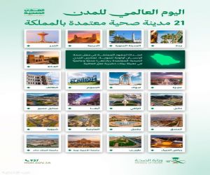 المملكة تتصدر إقليميًا بـ21 مدينة صحية معتمدة من منظمة الصحة العالمية
