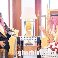 وزير الدفاع يبحث مع ملك البحرين سير #عاصفة_الحزم