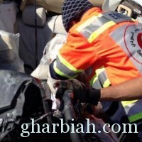  إصابة رجلي أمن في حادث مروري غرب الرياض  " صور "