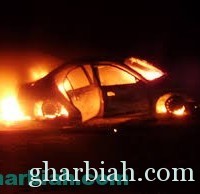 نشوب حريق بسيارة في محطة وقود طريق الرياض - الدمام
